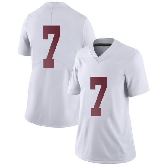 Alabama Crimson Tide Women's Ja'Corey Brooks #7 No Name White NCAA Nike Authentic Stitched College Football Jersey NA16C24OQ